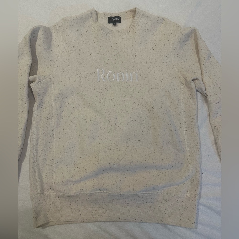 Ronin Multi Speckle Classic Logo Crewneck - Oat “Birthday Cake”